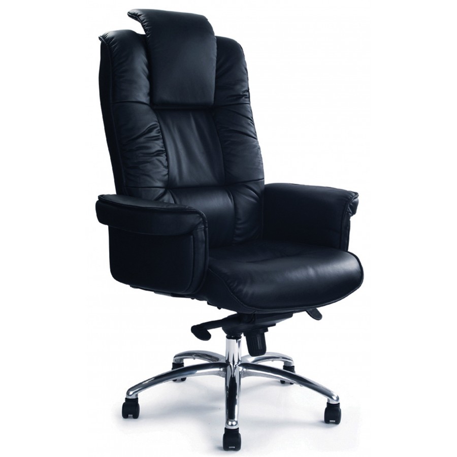 Hercules Leather Faced Gull-Wing Chair